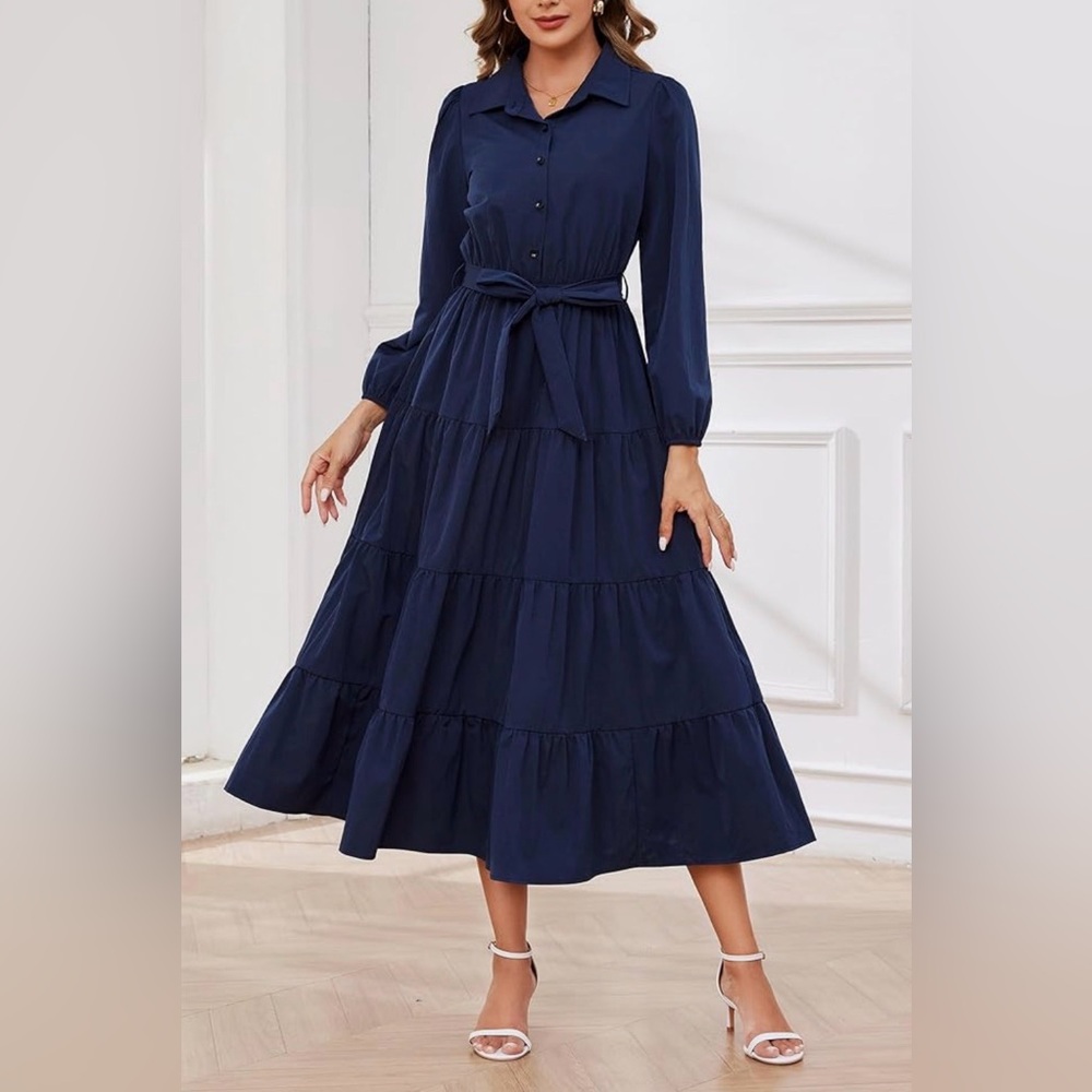 Elegant Black Long-Sleeve Dress